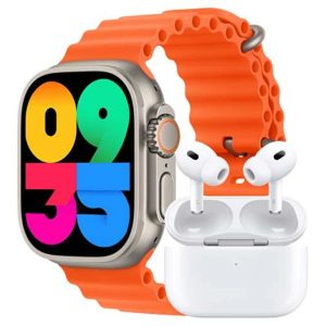 ساعت هوشمند ورنا مدل W49 Ultra with airpod pro به همراه هدفون بلوتوثی